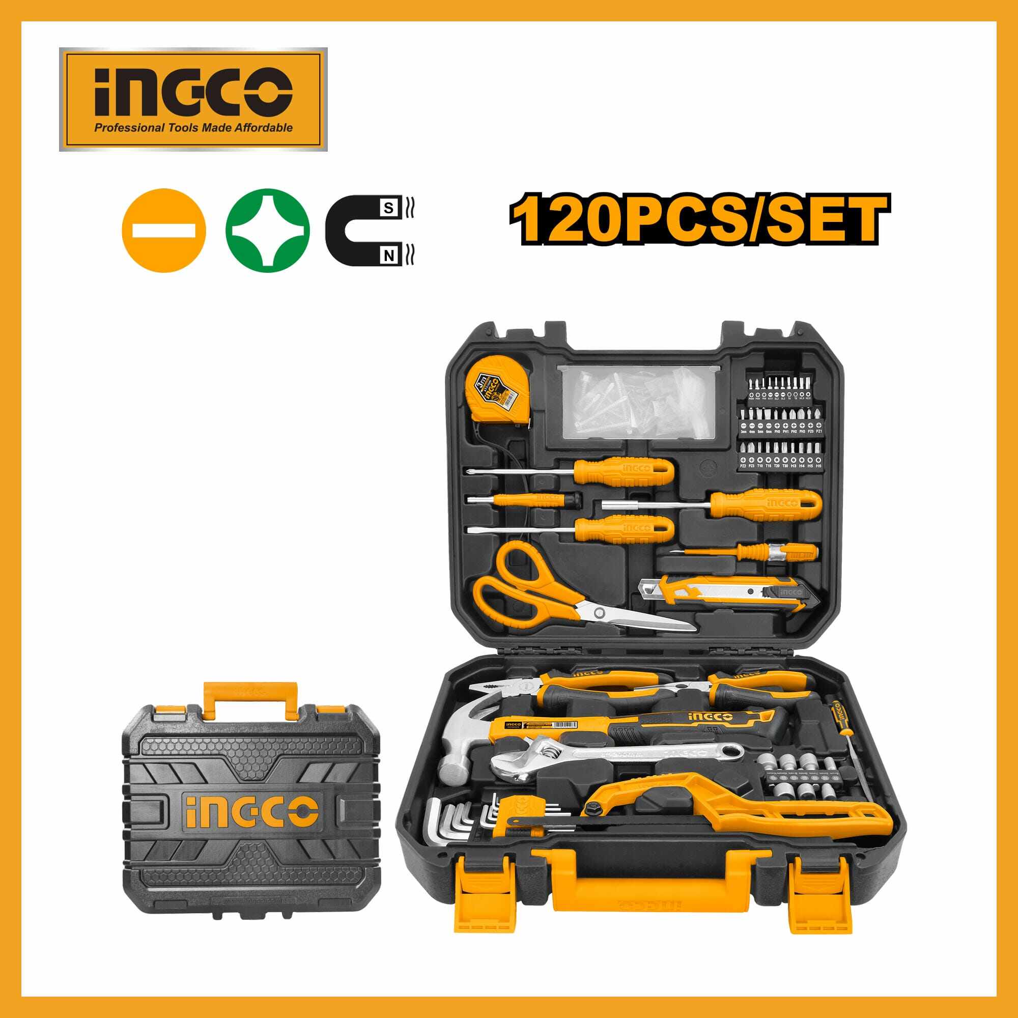 120 Pcs Handtools Set Ingco hkthp21201