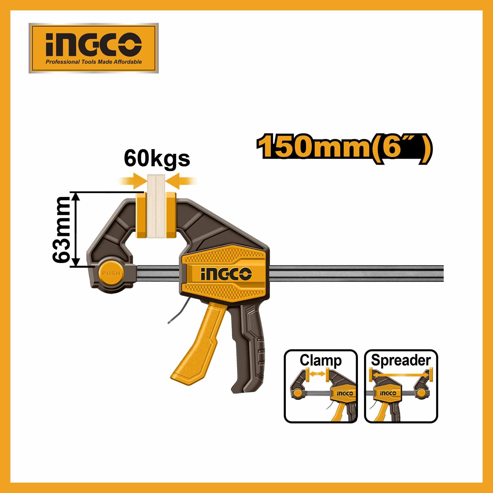 Quick Bar Clamp 6" Ingco hqbc01601