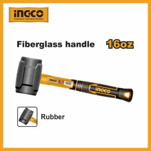 Rubber Hammer 1lb (16oz) Ingco Black hruh8816