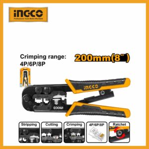 Modular Plug Crimper 8" Ingco hmpcn2468r
