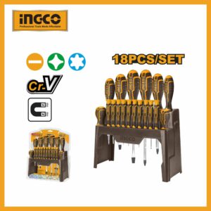 18 Pcs Screwdriver And Precision Screwdriver Set Ingco hksd1828
