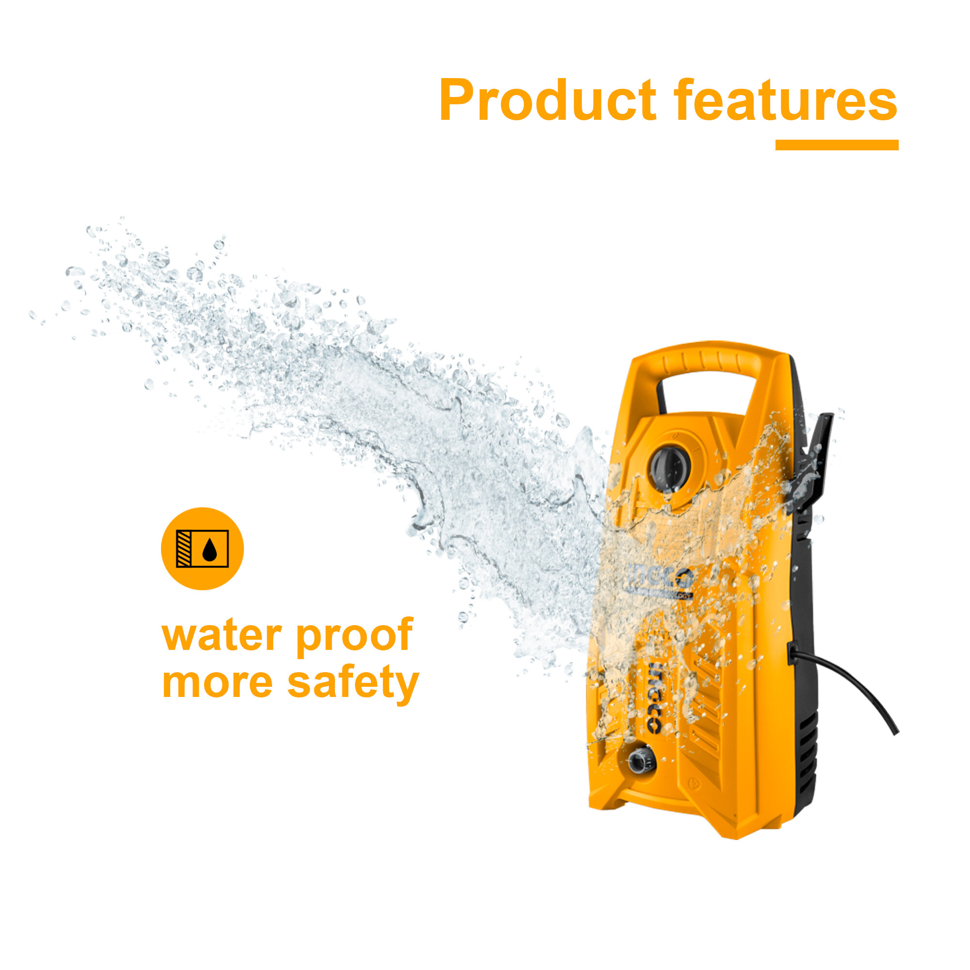 Pressure Washer 1400w Ingco hpwr14008