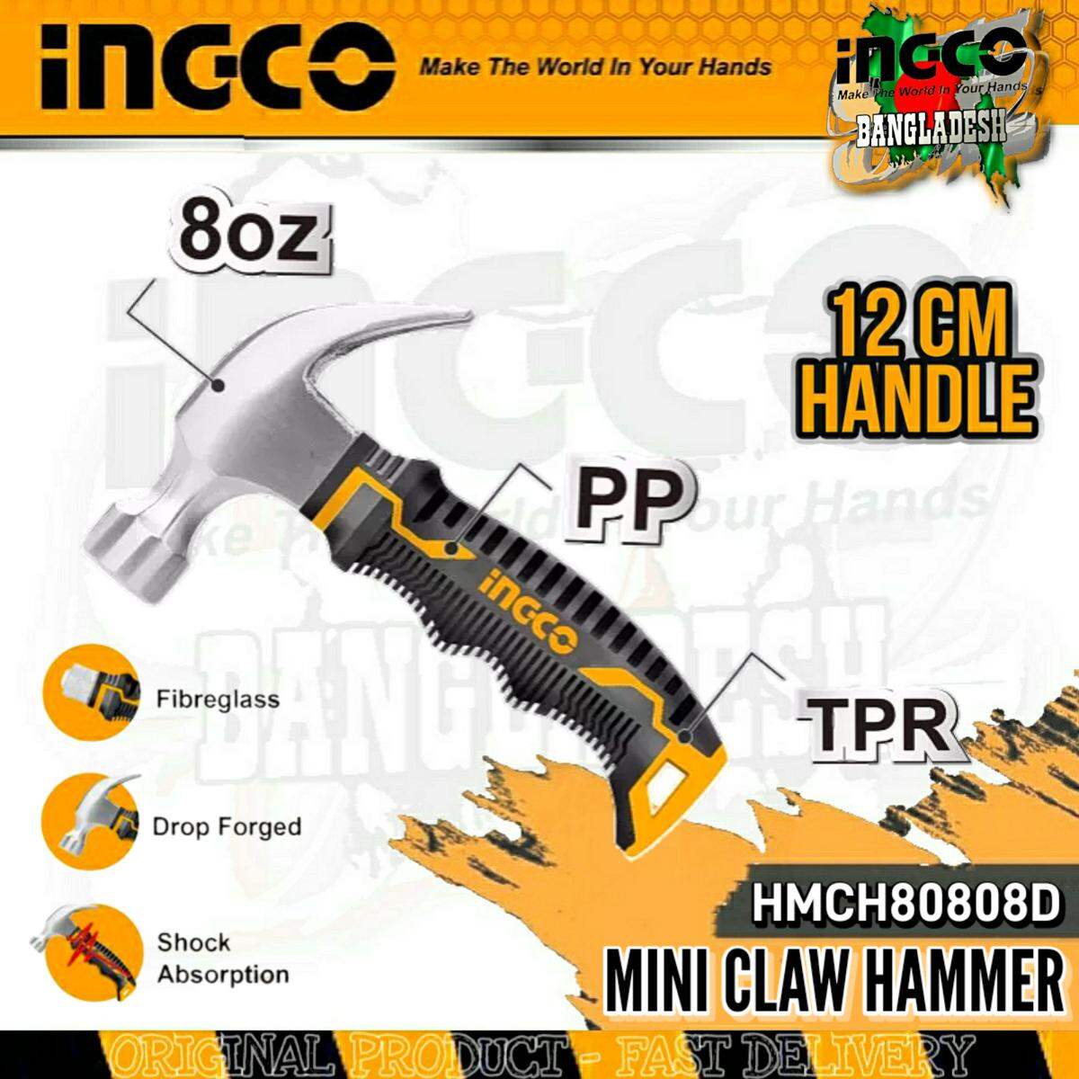 Mini Claw Hammer 8oz Ingco hmch80808d