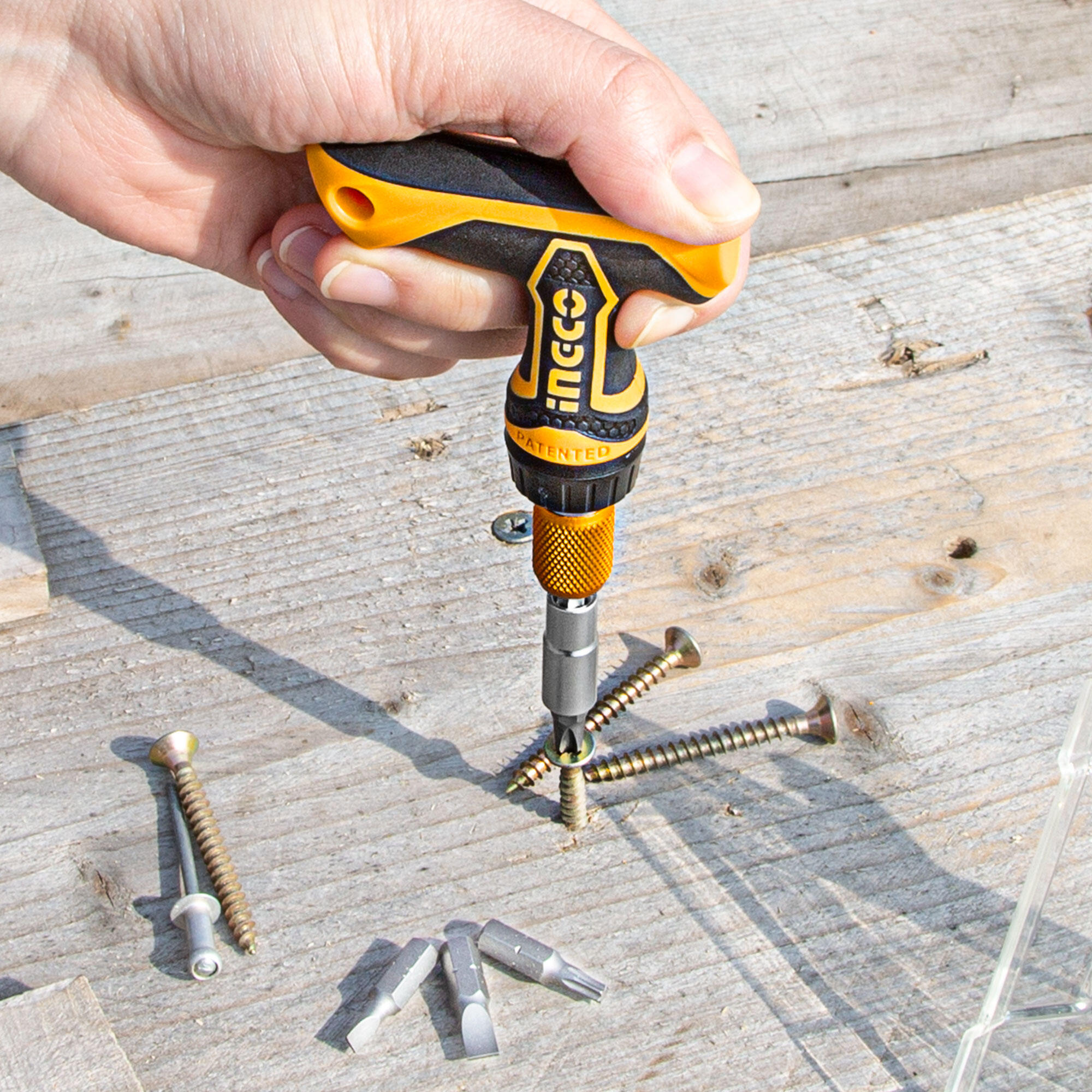 24 Pcs T-handle Wrench Screwdriver Set Ingco hksdb0188