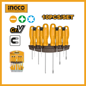 10 Pcs Screwdriver And Precision Screwdriver Set Ingco hksd1058