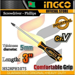 3" Phillips Screwdriver (5mm*75) Ingco hs28ph1075