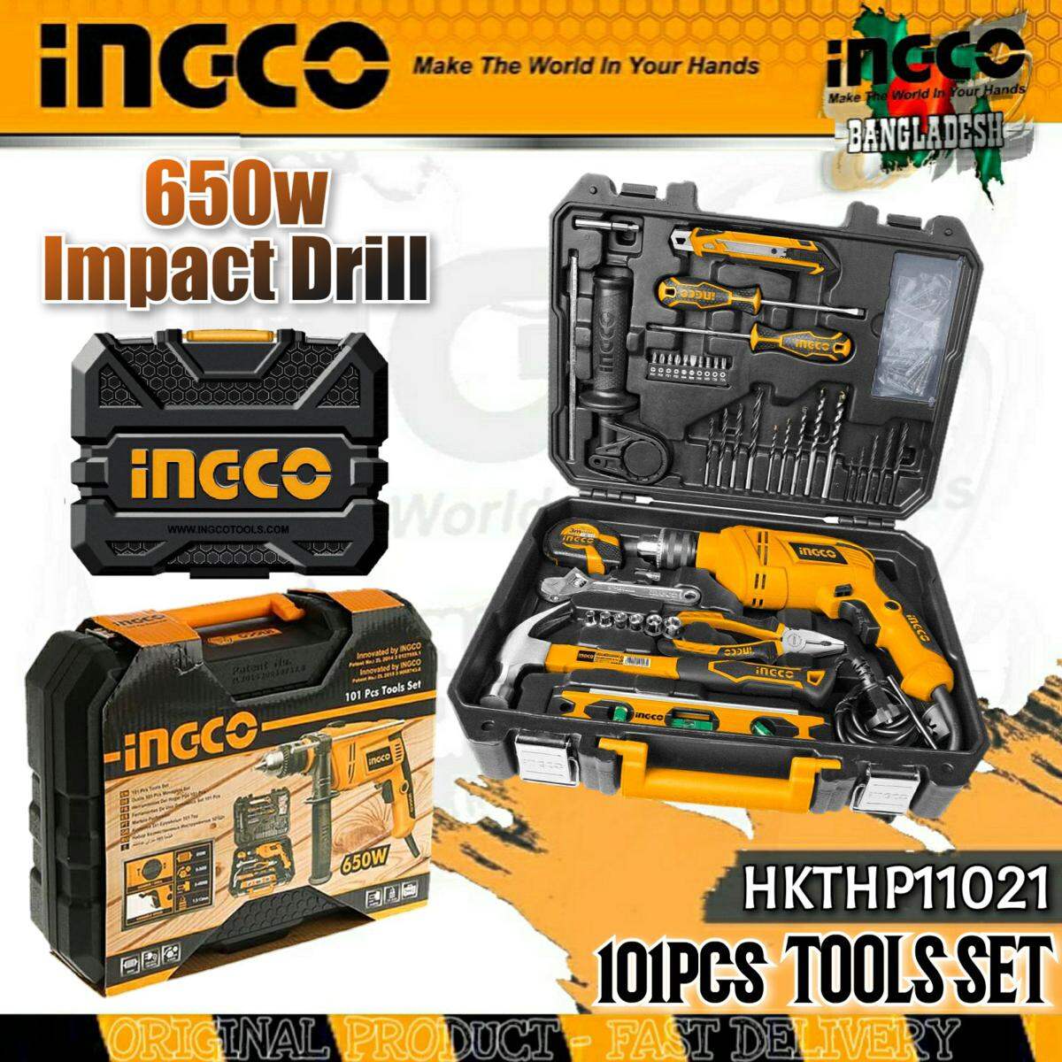 101 Pcs Household Tools Set Ingco hkthp11021
