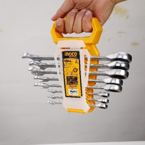 Ratchet Spanner Set (8-19mm) Ingco hkspar1082