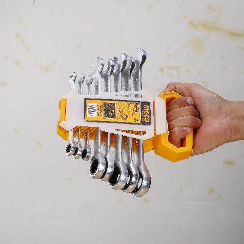 Ratchet Spanner Set (8-19mm) Ingco hkspar1082