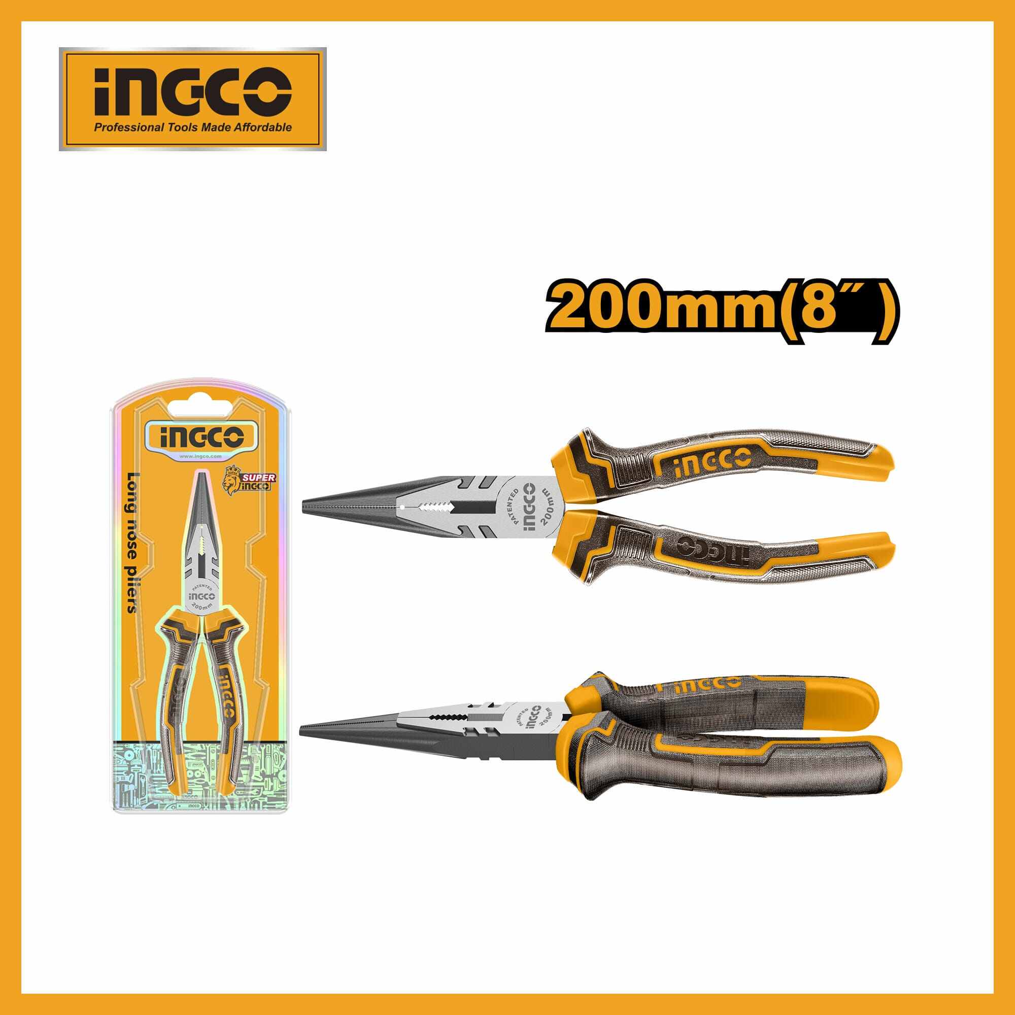 Long Nose Pliers 8" Ingco hlnp08208
