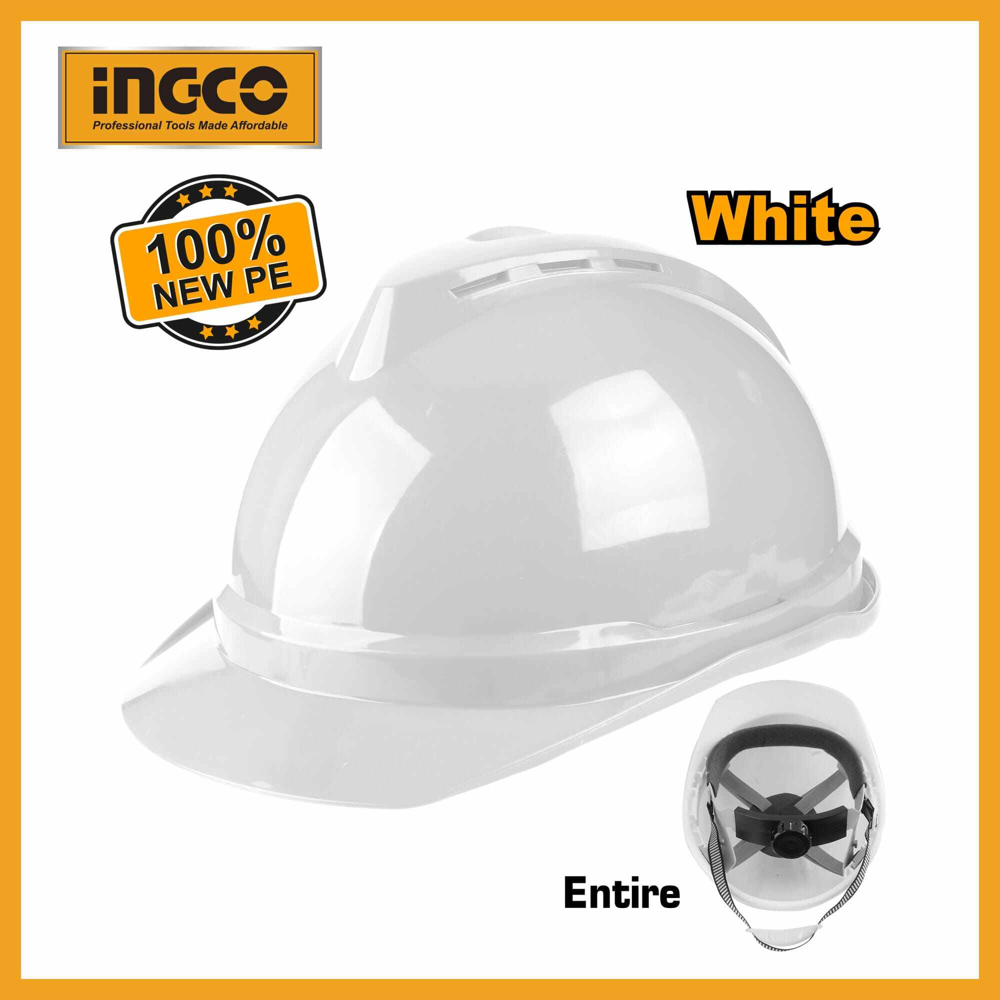 Safety Helmet Industrial Ingco (colour : White) hsh202