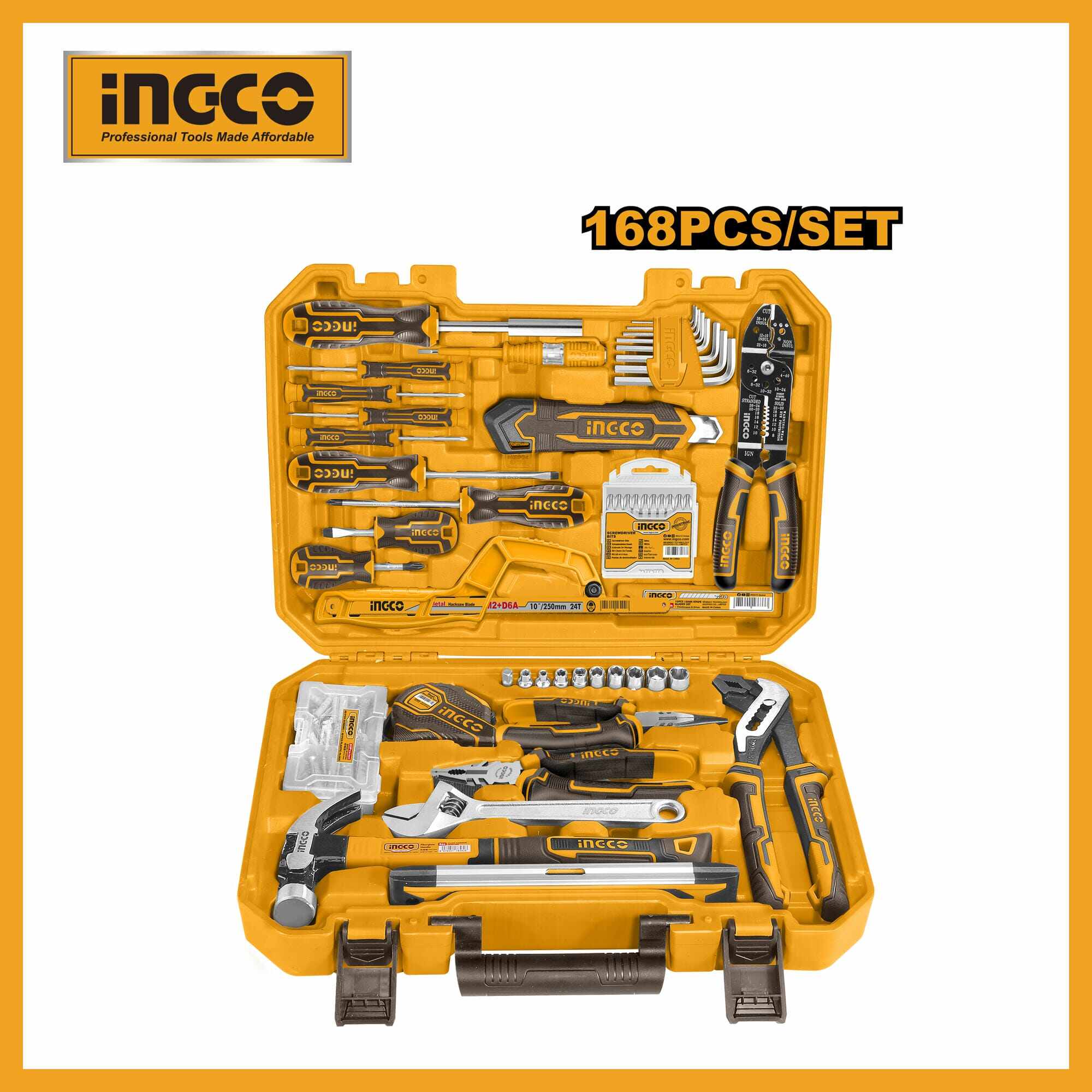 168 Pcs Handtools Set Ingco Hkthp21681