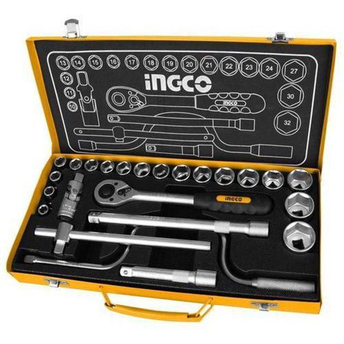 24 Pcs 1/2" Socket Set Ingco hkts12242